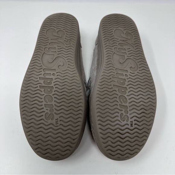 MySlippers by MyPillow Suede Leather Indoor Outdoor Moccasin Loafer Taupe Size 6 - Picture 6 of 8